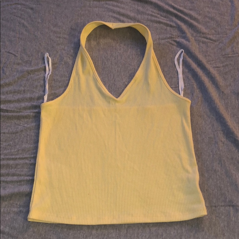 American Eagle yellow halter top